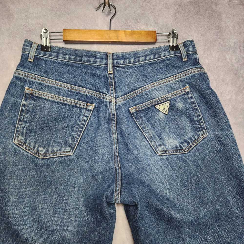 Vintage 90s Guess Jeans Mens 32x30 Blue Medium Wash Relaxed Straight AST075‎ 30